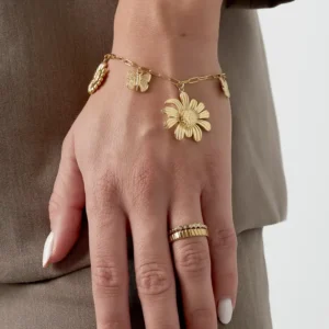 Armband Bloem - Goud