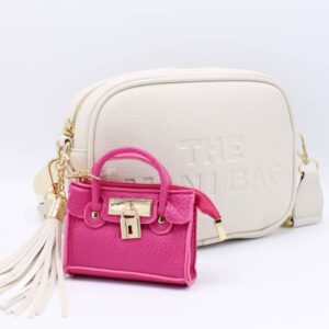 Mini tasje sleutelhanger - Fuchsia