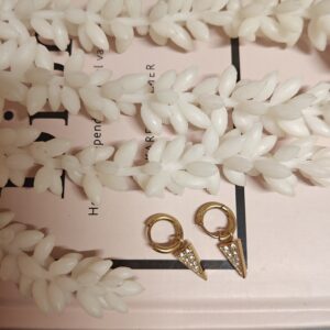 Oorbellen subtiel strass - Goud