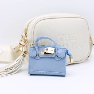 Mini tasje sleutelhanger - Blauw