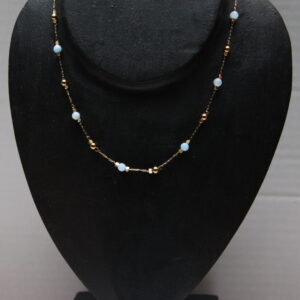 Ketting parel blauw - Goud