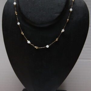 Ketting parel wit - Goud