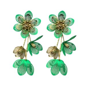 Oorbellen Flower - Groen