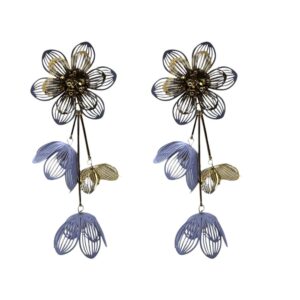 Oorbellen Flower - Lila