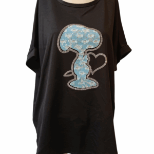T-shirt Snoopy Zwart