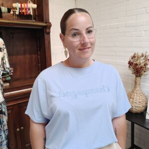 Mooij t-shirt Champagne - Blauw