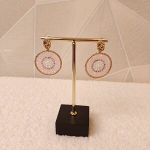 Oorbellen shimmer pink.
