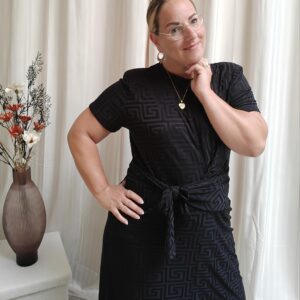 Lien jurk knoop - Zwart