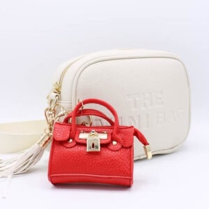 Mini tasje sleutelhanger - Rood