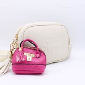 Mini tasje sleutelhanger Evie - Fuchsia