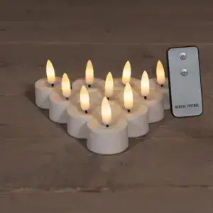 LED waxinelicht | Wit | 3d vlam | 10 stuks | Anna's Collection