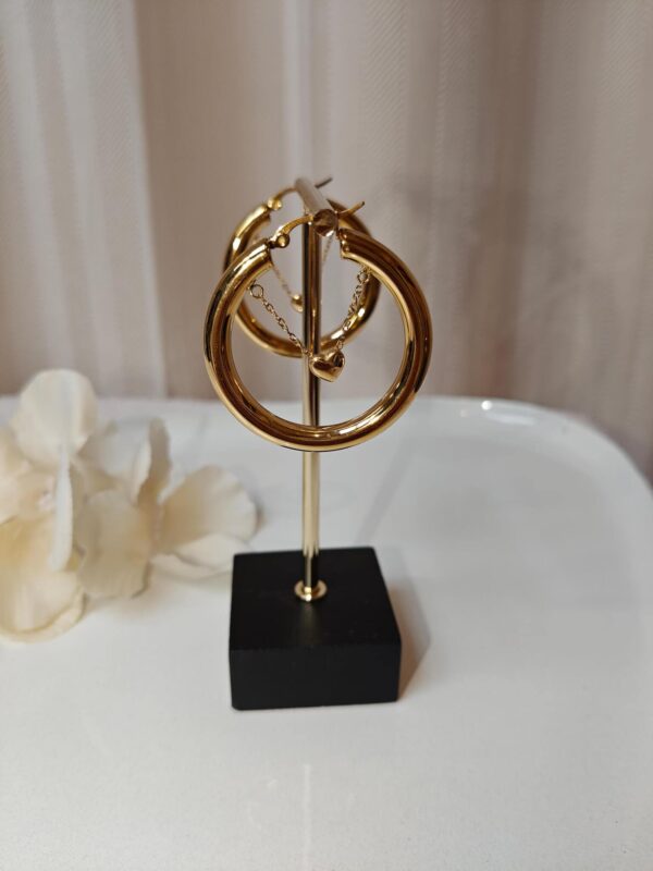Oorbellen hoops hart | Goud