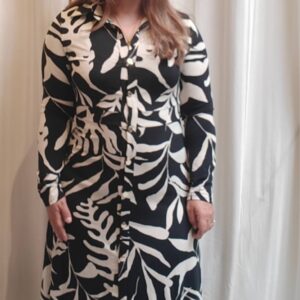 Zwarte maxi jurk met print | By Swan