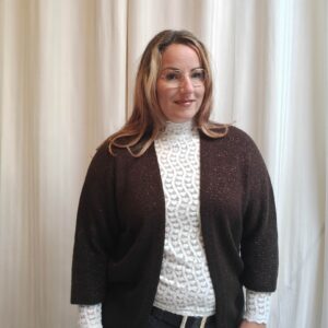 Lurex glitter vest | bruin