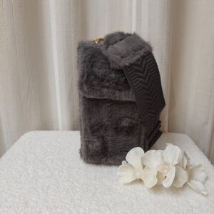 Telefoontasje faux fur | Grijs