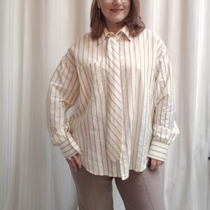Blouse stripe | Zacht geel