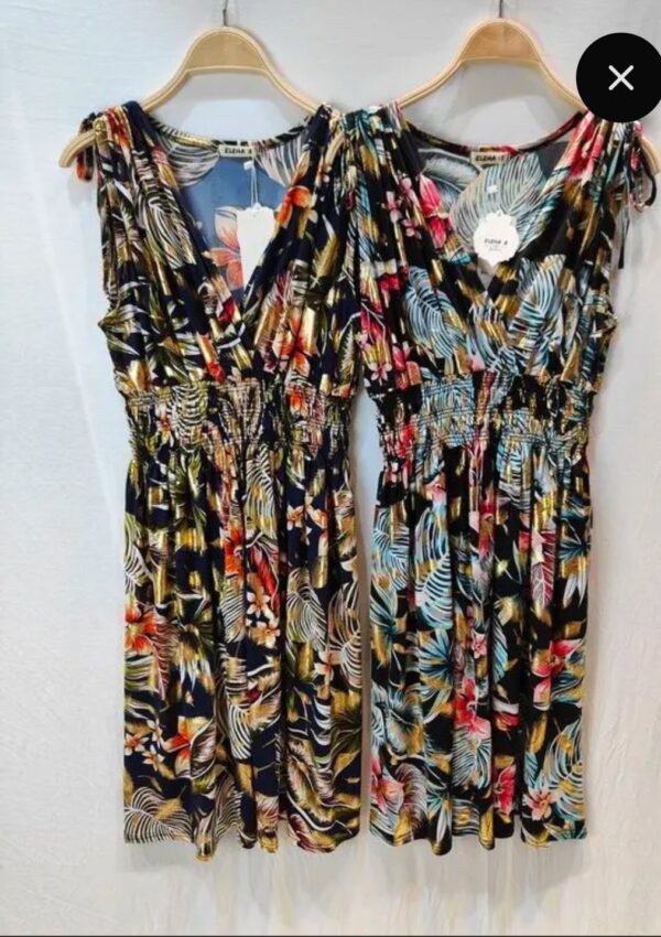 Midi jurk ( magic ) Palm | Black - Afbeelding 2