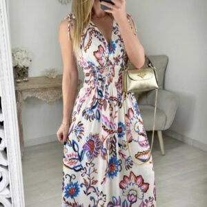 Maxi (magic) jurk Spring |  kapmouwtje