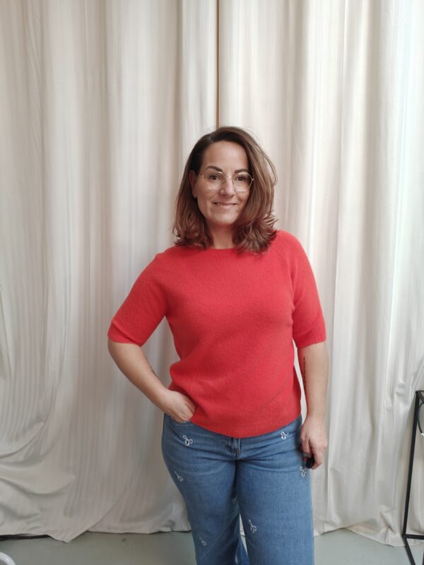 Zachte trui met korte mouw | Baby alpaca | Diverse kleuren