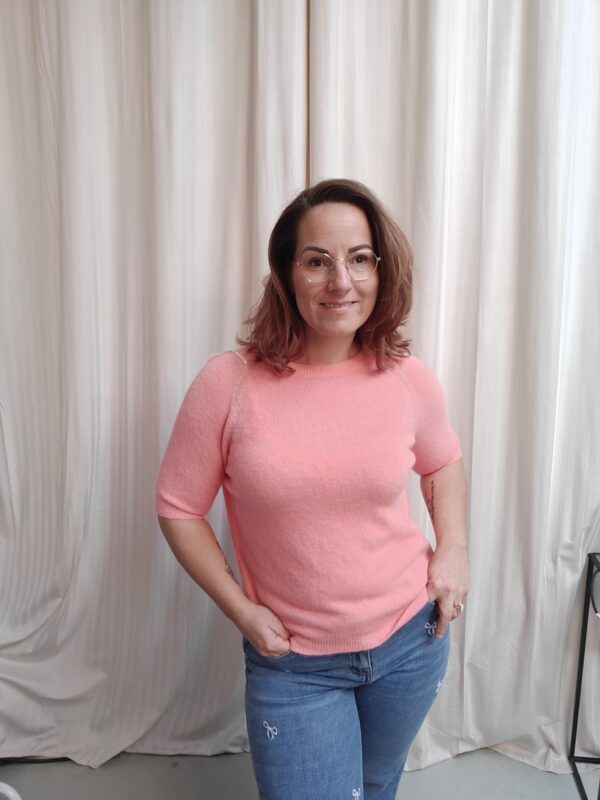 Zachte trui met korte mouw | Baby alpaca | Diverse kleuren