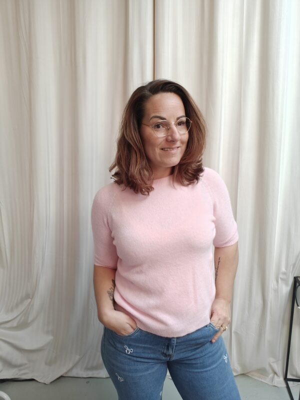 Zachte trui met korte mouw | Baby alpaca | Diverse kleuren