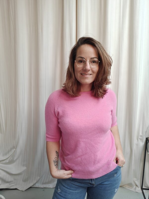 Zachte trui met korte mouw | Baby alpaca | Diverse kleuren