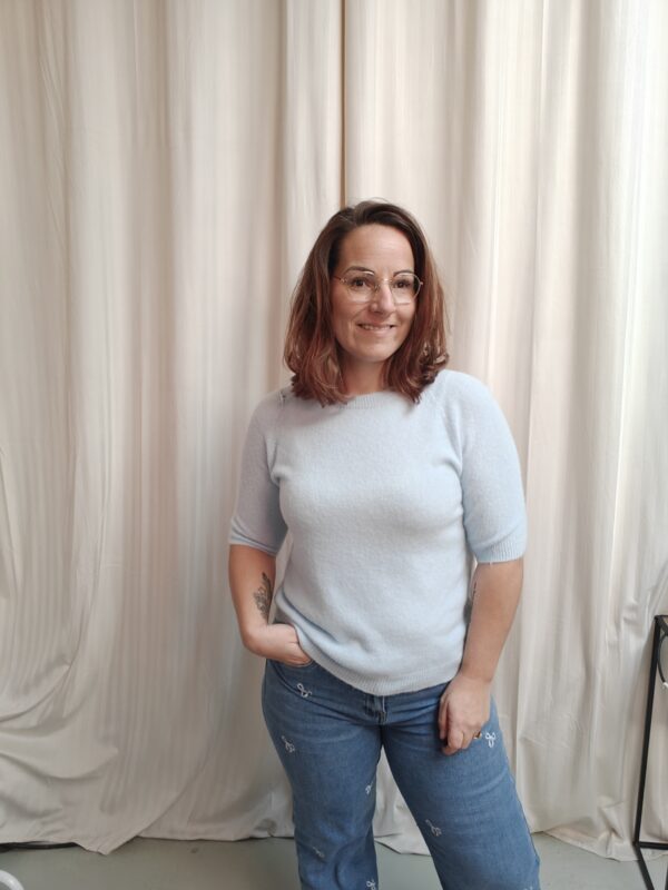 Zachte trui met korte mouw | Baby alpaca | Diverse kleuren