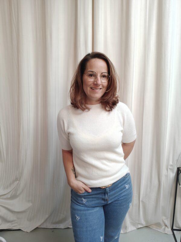 Zachte trui met korte mouw | Baby alpaca | Diverse kleuren