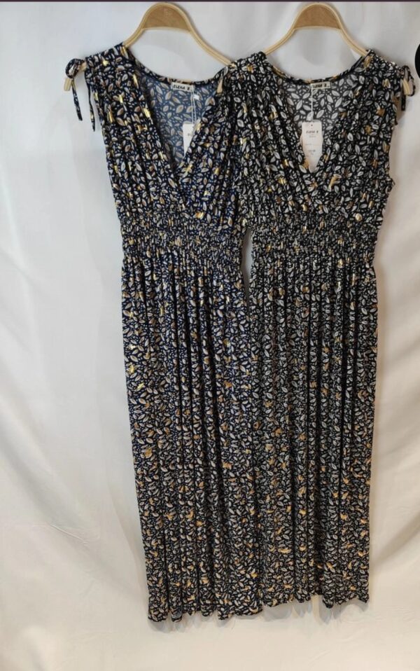 Maxi (magic) jurk Bloom | Zwart of Navy - Afbeelding 2