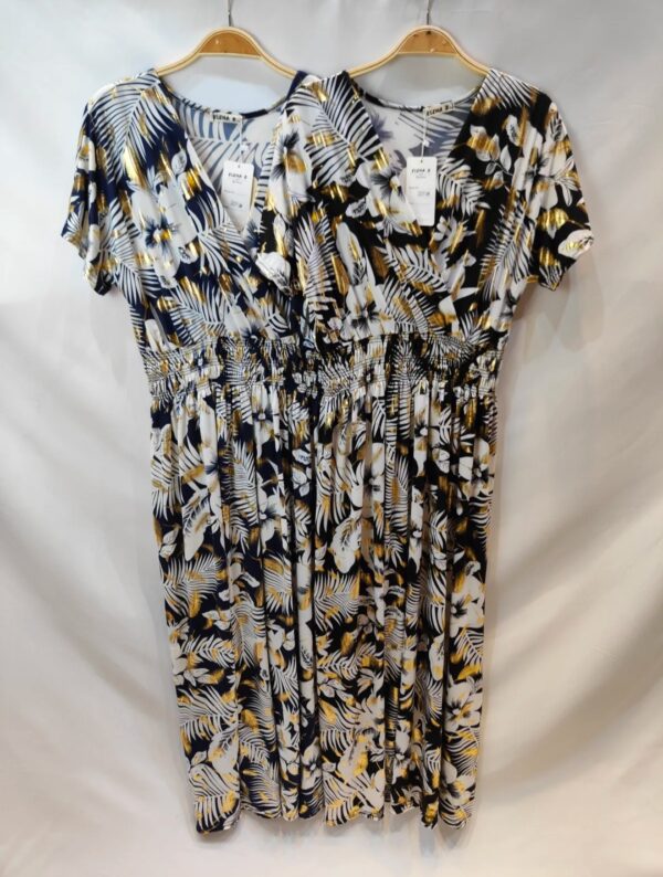 Maxi (magic) jurk Tropical | Zwart of Navy - Afbeelding 2